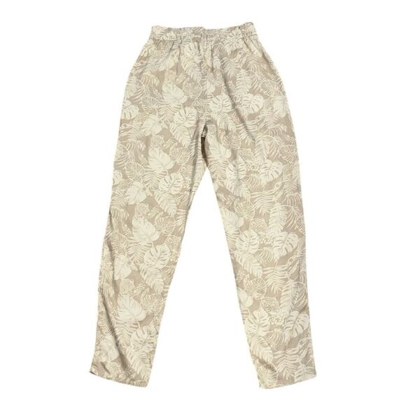 H&M Tan High rise Floral Print Lightweight Pants(Size 4) - Picture 4 of 7